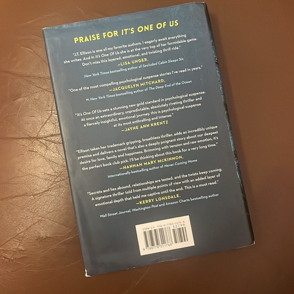 It's One of Us by J. T. Ellison (2023, Hardcover)! Great mystery/thriller. 📚 - Picture 2 of 2